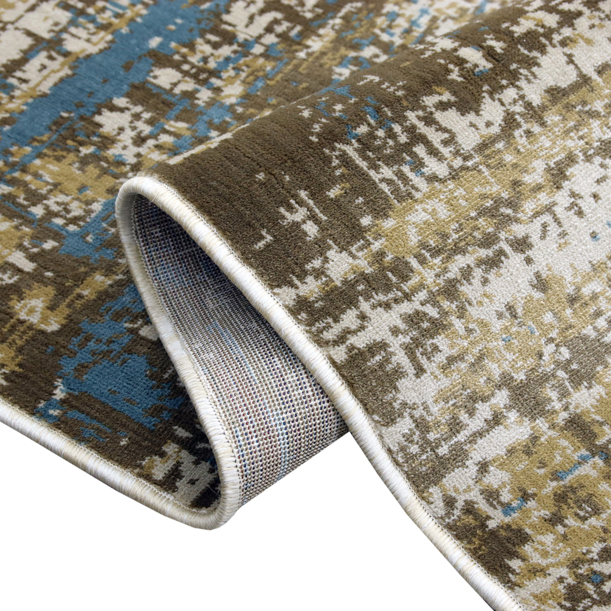 Precision-woven Modern Blue Rug (TM14)