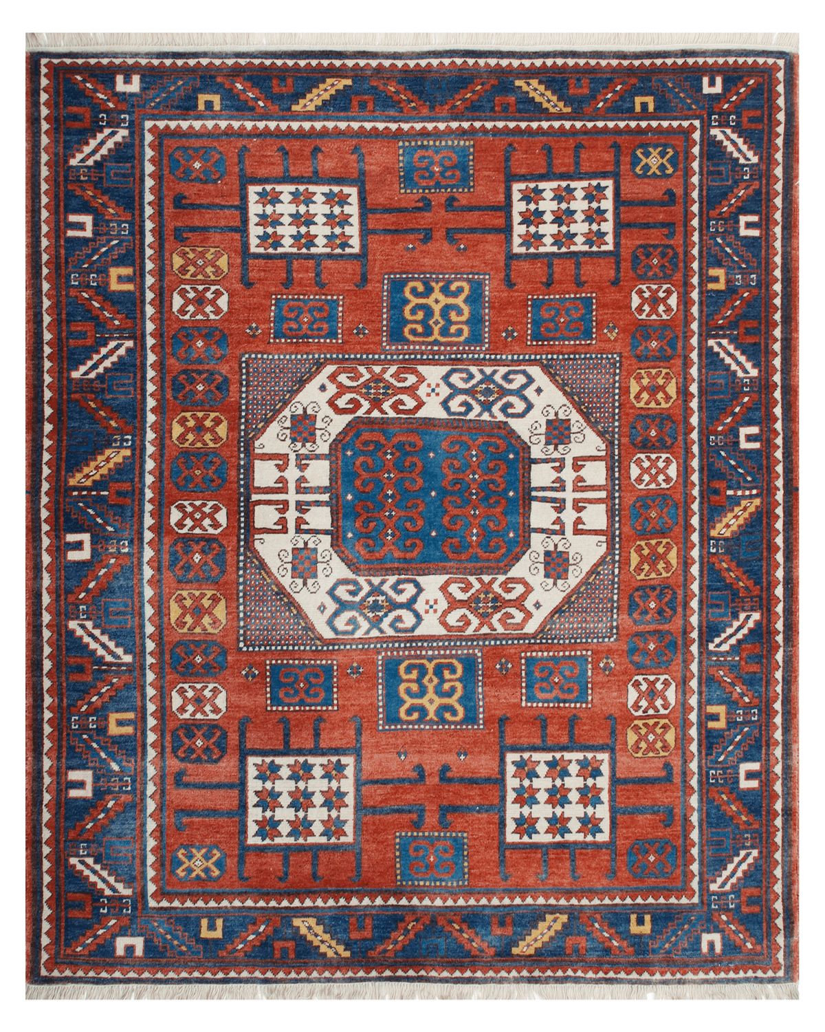 Hand-Knotted Transitional Rug (Kazak)