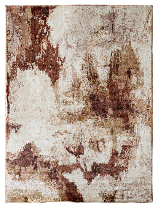 Precision-woven Modern Maroon Rug (MN007)
