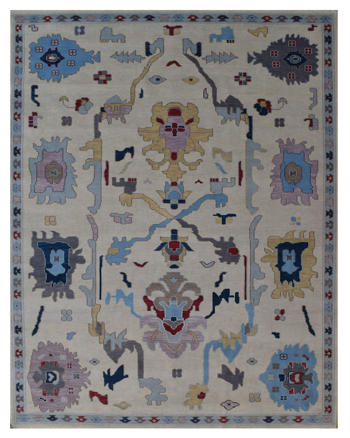 Hand-knotted Transitional Rug (6722)