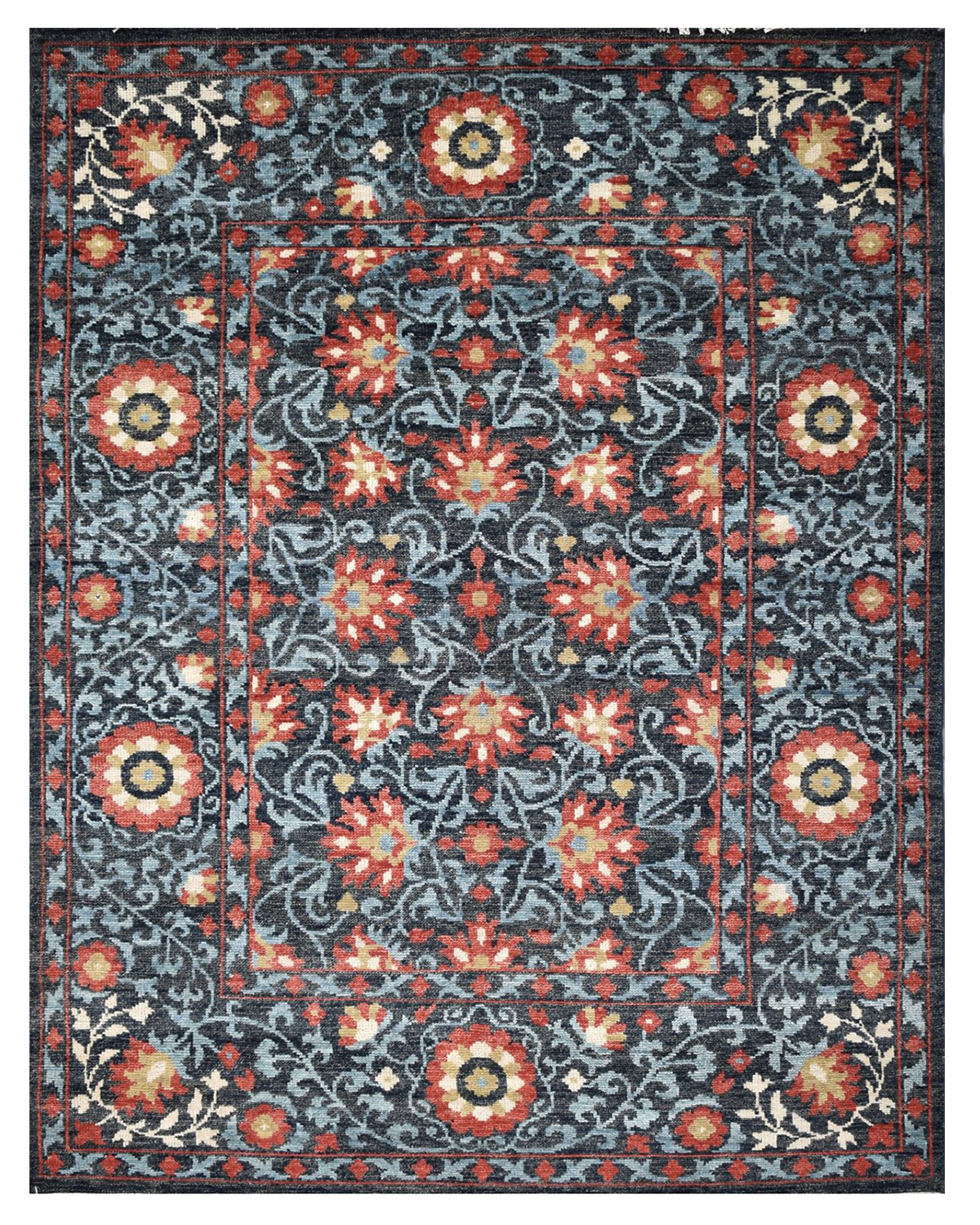 Hand-knotted Transitional Rug (6901)