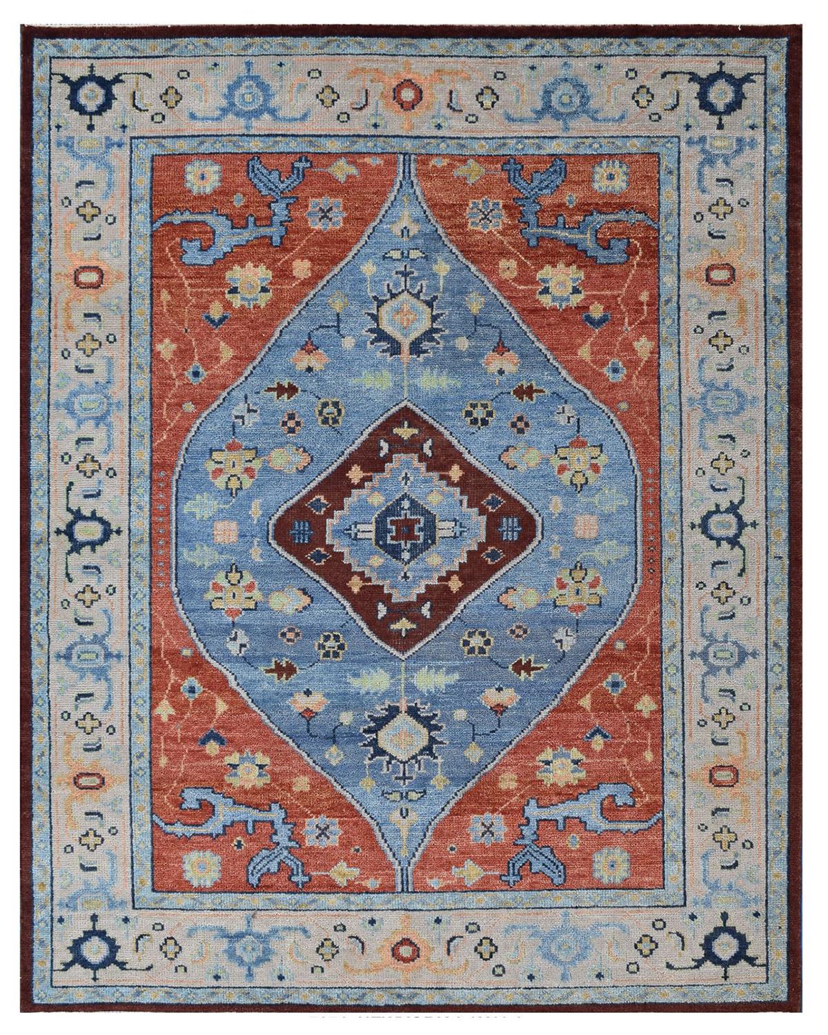 Hand-knotted Transitional Rug (7071)