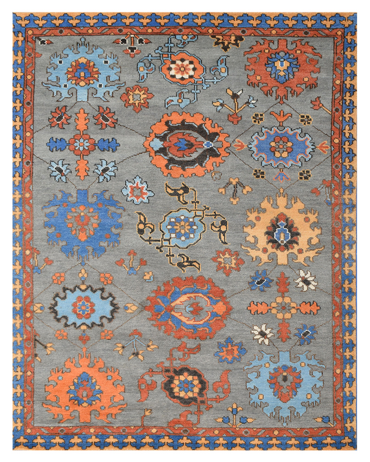Hand-knotted Transitional Rug (7204)