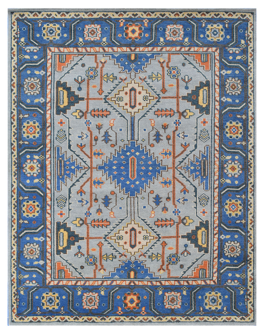 Hand-knotted Transitional Rug (7206)