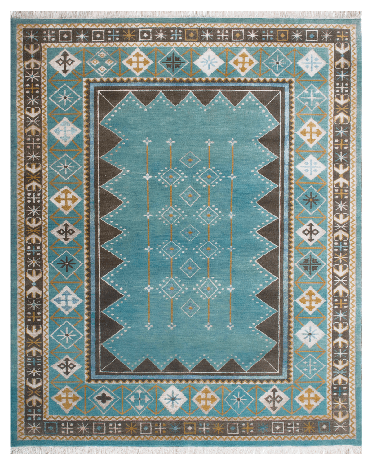 Hand-Knotted Transitional Rug (Swedish)