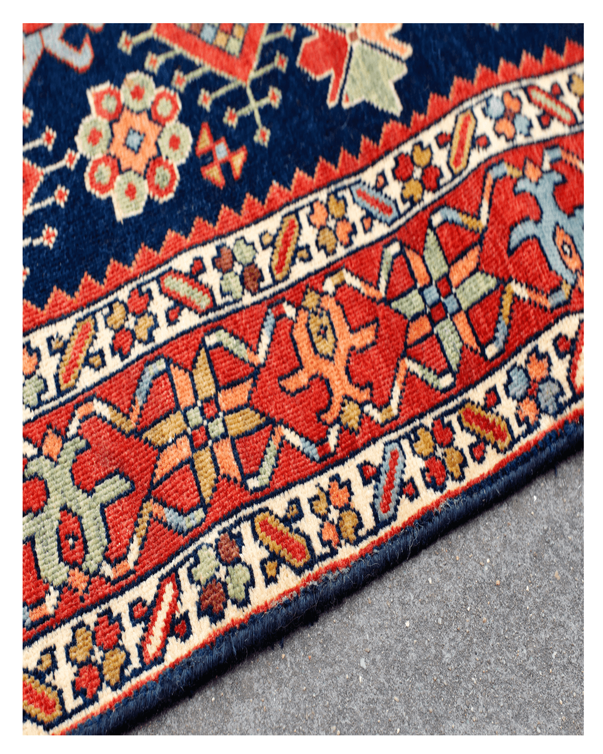 Traditional Hand-knotted Rug (KAZAK BL RD)