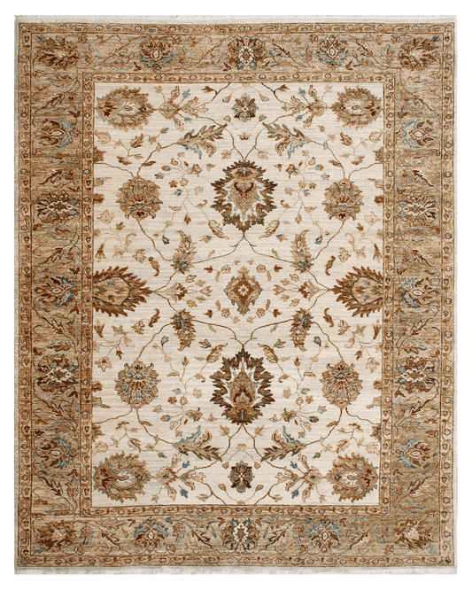 Hand-Knotted Traditional Rug (Oushak)